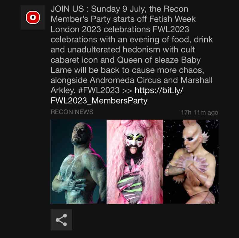 one of the many queer parties on a platform that should be about being kinky