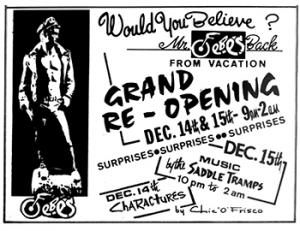 Fe-Bes grand re-opening ad in the Bay Area Reporter, December 1, 1971   